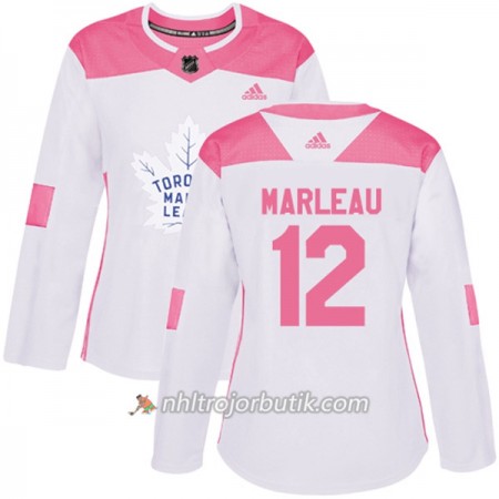 Dame Ishockey Toronto Maple Leafs Tröja Patrick Marleau 12 Adidas 2017-2018 Vit Rosa Fashion Authentic